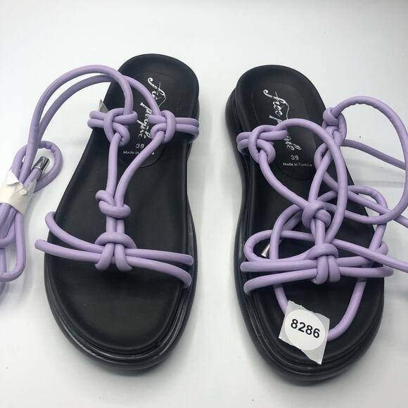 Free People Below Deck Wrap Sandals in Orchid Size EU 39/US 9 - Picture 7 of 9